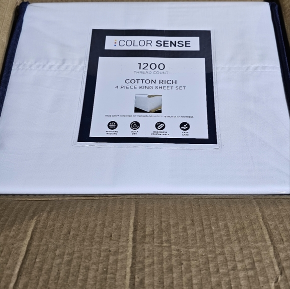 Color Sense King Sateen Sheets × 2 - Picture 1 of 3